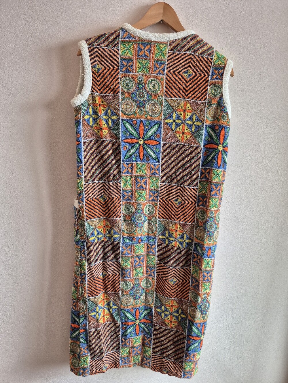 Vintage 60' 70's Beach Cover Up Terry Cotton Si Bon Made In Canada - Picture 4 of 11